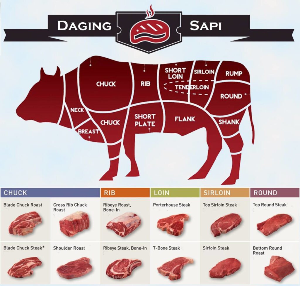 Nama Bagian Potongan Daging Sapi - www.wiramulya.com